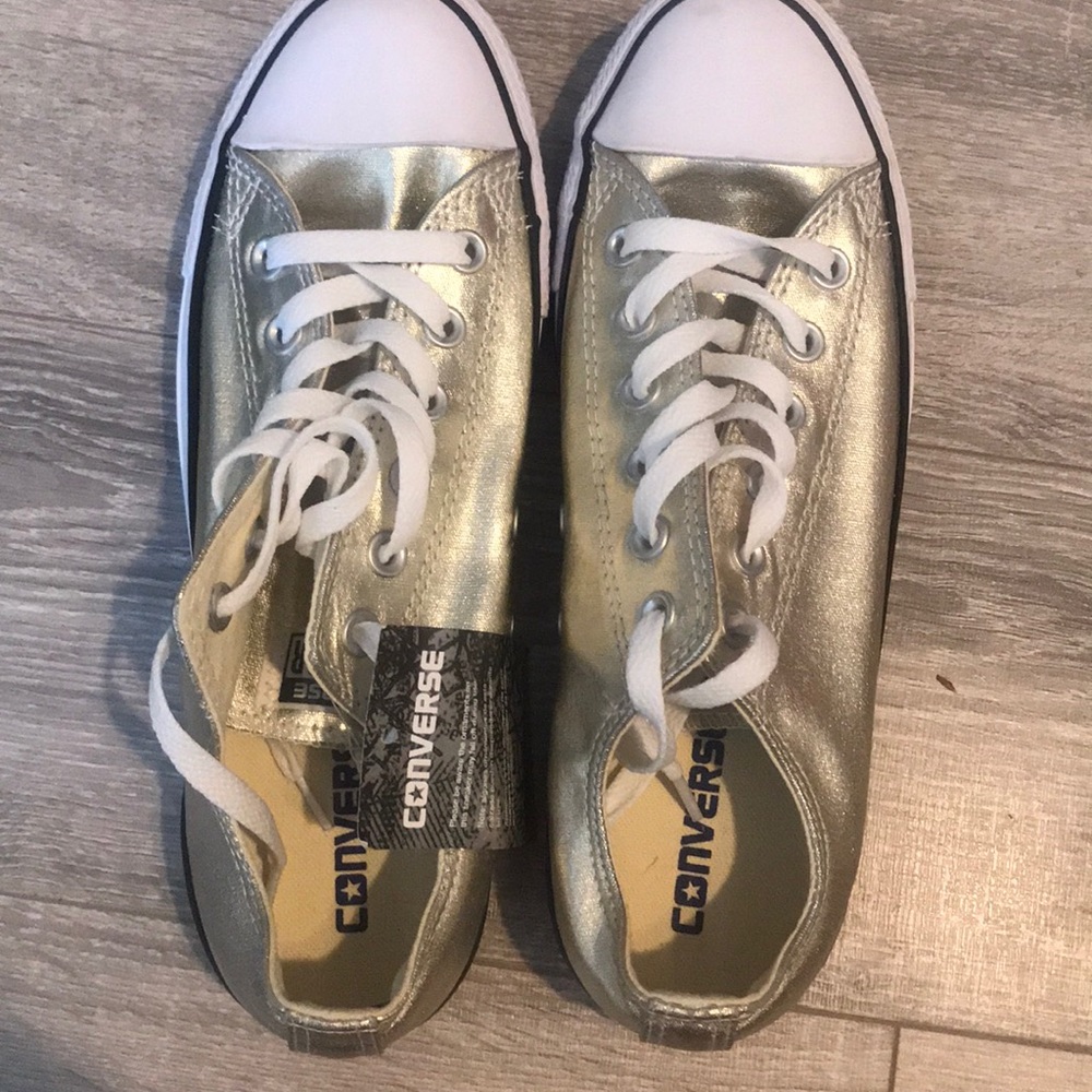 Metallic gold Converse